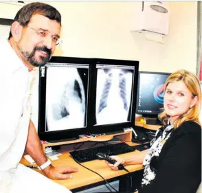  ??  ?? Radiologis­ts Dr Christian Stoyanov and Dr Carey McKenzie of Life Empangeni Private Hospital