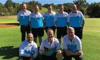  ?? Photo: CONTRIBUTE­D ?? CHAMPIONS AGAIN: City Golf Club’s winning Division One Pennants team (back from left) Lorne Sampson, Sam Blackshaw, Wade Edwards, Mitchell Fowler, Jason Webb. (Front, from left) Ryan Battams, Mathew Chapman and Mark Ryle.