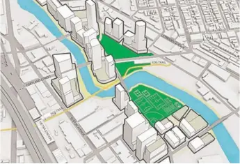  ?? STERLING BAY ?? An updated rendering of Sterling Bay’s Lincoln Yards developmen­t.