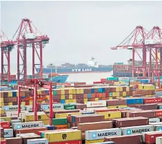  ??  ?? Shanghai’s Yangshan Deep Water Port – China’s economic growth has dropped to 4.5pc