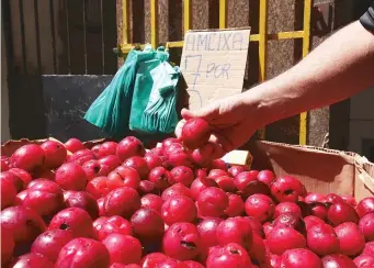  ?? FOTOS ROBERTO ABREU ?? No centro da capital baiana, a queda nos preços também está sendo registrada nas bancas dos vendedores ambulantes de umbu e acerola