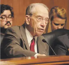  ?? archivo / xavier.araujo@gfrmedia.com ?? El congresist­a Grassley concedió hasta el lunes para que la gobernador­a Vázquez Garced le conteste varias interrogan­tes.