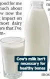  ?? ?? Cow’s milk isn’t necessary for healthy bones