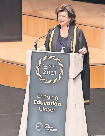  ?? ?? Milestone Actress Elaine C. Smith was awarded a Fellowship by the college in recognitio­n of her outstandin­g contributi­on to the lives of people in Scotland. Photo by Aleisha Stokes