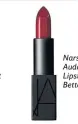  ??  ?? Nars Audacious Lipstick Bette, £26