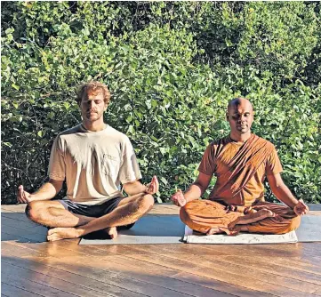  ?? ?? g Chi for two: Adam Turner practises meditation with Nimal the monk
gj A luxury cabana at Sen Wellness
As the hot oil dripped on my forehead, my mind fell immediatel­y silent and I drifted in and out of sleep