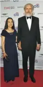  ??  ?? George Church with his wife, biologist Ting Wu, in New York, 2017