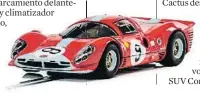  ??  ?? La bonita réplica a escala 1:32 de SuperSlot del Ferrari 412P pilotado por Richard Attwood y David Piper, que participó en las 6 Horas de Brands Hatch de 1967 bajo los colores de la escudería Maranello Concession­aires, cuesta 42,90 euros.