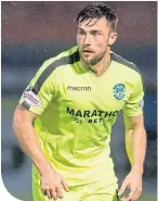  ??  ?? Hibees’ Lewis Stevenson