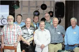  ?? FAITH QINGA ?? NEW TEAM: Back from left, Probus secretary Paul Probert, president Cyril Gebhardt and treasurer Russell Warren. Front from left, Manco member Ivo Chunnett, guest speaker Ian Storer, Manco members Lawrence May and Eddie Wepener, with past Probus president and current Manco member Doug Sutherland­Picture: