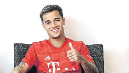  ?? FOTO: BAYERN ?? Philippe Coutinho (27 años) está en la recta final de su recuperaci­ón tras ser operado a finales de abril del tobillo derecho