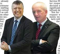  ?? ?? DECISIONS: HSE Board Chair Ciarán Devane and, far right, CEO Bernard Gloster