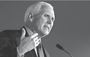  ?? CHARLES KRUPA/AP FILE ?? Former Vice President Mike Pence seeks to combine traditiona­l Republican goals with priorities pursued by former President Donald Trump.