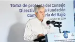  ??  ?? Marcelino Balboa tomó protesta como nuevo presidente de la Fundación.