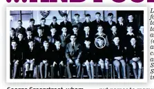  ?? ?? Looking L forward fo to getting together to again: a Sid (circled) c and his classmates at a Hereson Secondary School inn 1954