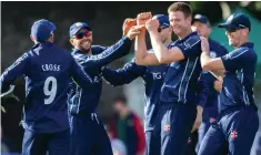  ?? ?? High hopes: Scotland’s cricket team are currently in the UAE for vital qualifying games for the T20 World Cup