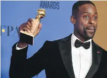  ?? FREDERIC J. BROWN/GETTY IMAGES ?? This is Us star Sterling K. Brown made Golden Globes history Sunday night as the first black actor to win a TV drama award.