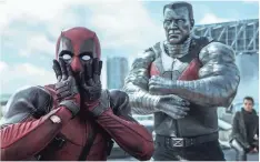  ?? 20TH CENTURY FOX ?? Deadpool (Ryan Reynolds) interacts with Colossus (voiced by Stefan Kapicic), but also talks directly to the audience.