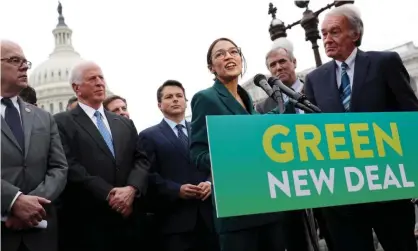  ?? Photograph: Jonathan Ernst/Reuters ?? ‘Most Democratic voters recognize, intuitivel­y, that climate change is an existentia­l threat and support a Green New Deal. Indeed, so does half of the American electorate.’