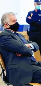  ?? EFE ?? El ex tesorero del PP Luis Bárcenas, durante una de las sesiones del juicio de la «caja B» del PP