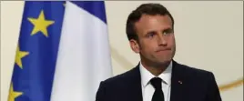  ?? Francois Mori/ Associated Press ?? French President Emmanuel Macron is attempting to crackdown on “hate speech” online.