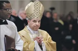  ?? Gregorio Borgia Associated Press ?? ANGELO BECCIU, above in 2017, has renounced his rights as a cardinal. He has been reportedly implicated in a f inancial scandal costing the Vatican millions.