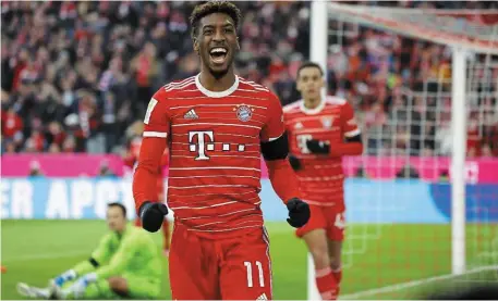  ?? | PHOTO : AFP ?? Entré en jeu à la 60’, Kingsley Coman a permis aux Bavarois de doubler la mise.