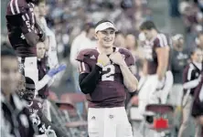  ?? Dave Einsel / Associated Press ?? How Johnny Manziel came to be known as “Johnny Football’’ is unclear, but he’s trying to trademark the nickname.