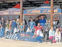  ??  ?? BIKER BONANZA: All the NSF riders with their CBR150cc and CBR trainers and their support crew at the Regional Race Day