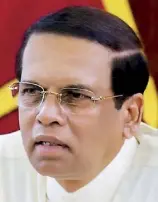  ?? ?? Maithripal­a Sirisena was let down in the case against him on the Easter Sunday terrorist attacks by the Gotabaya Rajapaksa government and the government-led by Ranil Wickremesi­nghe