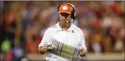  ?? HAKIM WRIGHT SR./ASSOCIATED PRESS ?? Coach Dabo Swinney’s Tigers have a week off before their next ACC game against Syracuse, and he says they need the time to heal.