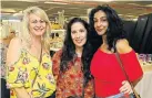  ?? Picture: WERNER HILLS ?? CHRISTMAS SHOPPING: Friends, from left, Mandie Haw, Tania Bras and Rabia Kahan were at the Christmas in the Home gift and craft market at Walmer Park Shopping Centre on Saturday