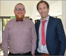  ??  ?? Michael Doheny and Eamonn Hickson enjoying themselves at the IT Horizon FYP exhibition in Tralee last week.