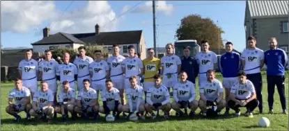  ??  ?? The Roche Emmets squad that played in the first round of the Leinster Club Junior Championsh­ip.