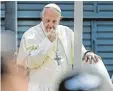  ?? Foto: afp ?? Papst Franziskus gestern bei seiner Sta tion im peruanisch­en Lima.