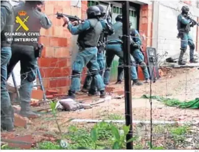  ?? D.C. ?? Un momento de la operación ‘Albarracín’ llevada a cabo por la Guardia Civil.