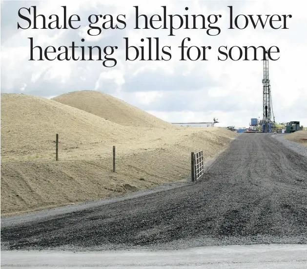  ?? KEITH SRAKOCIC / THE ASSOCIATED PRESS FILES ?? A shale gas well site in Zelienople, Pa. Gas prices have plummeted over the past five years, but are expected to be 5% to 6% higher this year than last year.