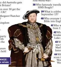  ?? ?? CHOP AND CHANGE: Henry VIII had six wives