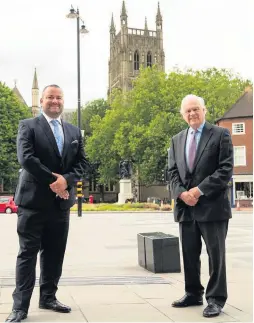  ??  ?? James Ackrill, chairman of Centrick (left), and Andrew Grant, founder of property agency Andrew Grant, in Worcester