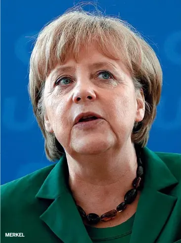  ?? REUTERS ?? MERKEL