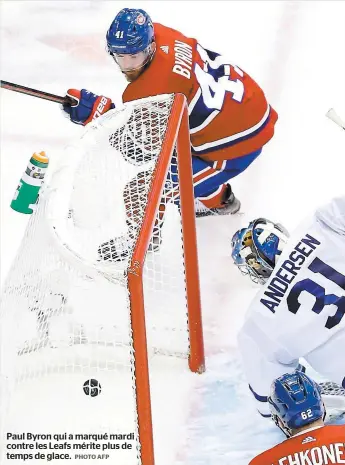  ?? PHOTO AFP ?? Paul Byron qui a marqué mardi contre les Leafs mérite plus de temps de glace.