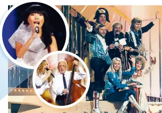  ??  ?? From left: Australia’s best result is a second-place finish for Dami Im in 2016; Emil Ramsauer is Eurovision’s eldest participan­t; at Eurovision 1974, ABBA won for Waterloo