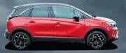  ??  ?? Opel Crossland blev lanceret i 2017 som søsterbil til Peugeot 2008. Rød metallak koster 6.500 kr.