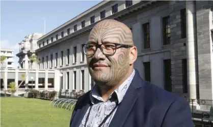  ?? Photograph: Nick Perry/AP ?? Maori party co-leader Rawiri Waititi has been thrown out of parliament in New Zealand.