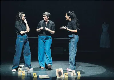  ?? SABELA EIRIZ (CDN) ?? Ángela Ibáñez, Patricia de Lorenzo y Chusa Pérez de Vallejo, en Helen Keller…