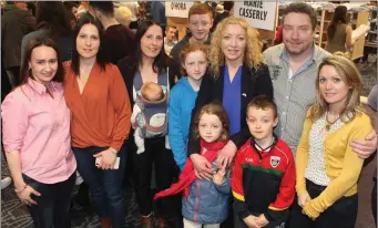  ??  ?? Clr. Marie Casserly with supporters and family at the Sligo/ Leitrim election count on Saturday.