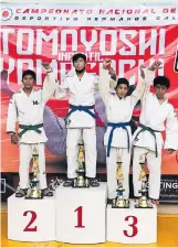  ?? ?? Selecciona­dos tlaxcaltec­as de judo subieron al podio en Nacional infantil