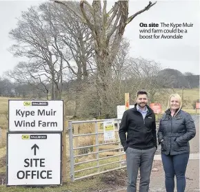  ??  ?? On site The Kype Muir wind farm could be a boost for Avondale