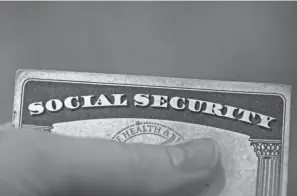  ?? JENNY KANE/AP ?? About half of seniors live in households where Social Security benefits provide at least 50% of their income, and one-quarter rely on their monthly payment for all or nearly all their income.