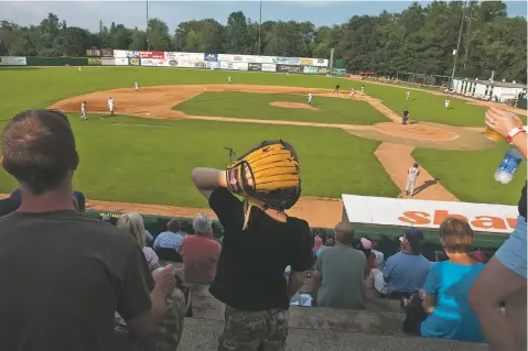  ?? NEW YORK TIMES FILE PHOTO ?? Centennial Field in Burlington, Vt., which opened in 1906 and is home to the Vermont Lake Monsters, a team in the New York-Penn League plays in 2009. Major League Baseball is proposing to sever its parent-club ties with the Lake Monsters and 41 other minor league teams, a plan one official called a ‘death sentence’ for the clubs.